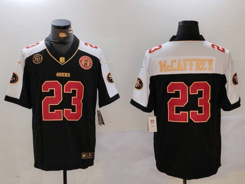 Men San Francisco 49ers #23 Mccaffrey Black 2025 Nike Limited NFL Jersey style 7152